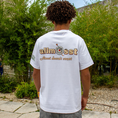 Unisex Heavy Cotton Streetwear Tee - White - Classic Fit - Graphic Design. Homeless T-shirts