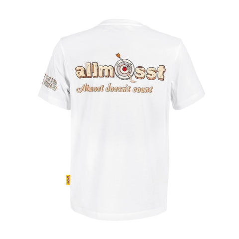 White Homeless T-shirt with streetwear graphic design